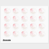 Rode Confetti vakantie-labels Ronde Sticker (Vel)