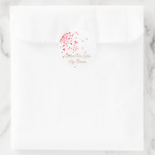 Rode Confetti vakantie-labels Ronde Sticker (Tas)
