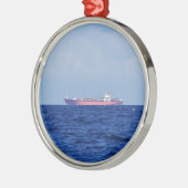 Rode container metalen ornament (Links)