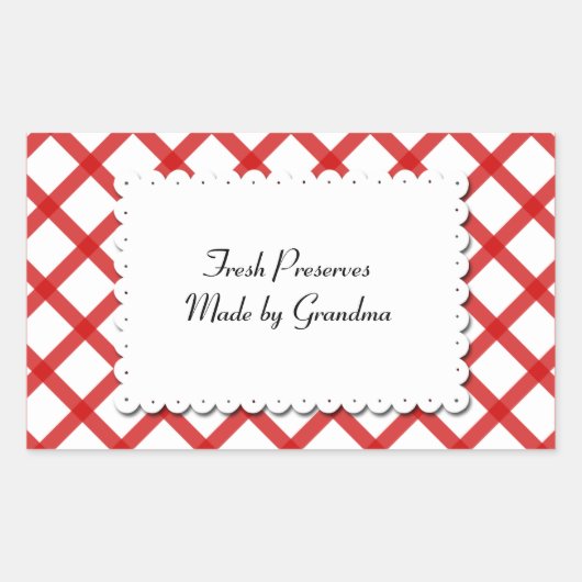 Rode controles Witte Doilie Custom Sticker (Voorkant)