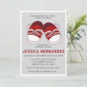 Rode Converse Sneaker Schoenen Baby shower Uitnodi Kaart (Staand voorkant)