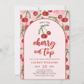 Rode Coquette Cherry op uitnodiging van het Baby s (Voorkant)