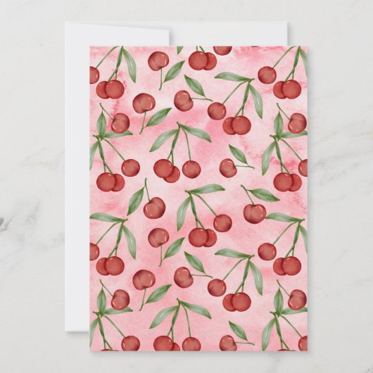 Rode Coquette Cherry op uitnodiging van het Baby s (Achterkant)