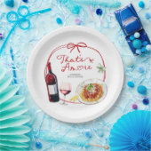 Rode Coquette Strik Dat Is Liefde Papieren Bordje (Feest)