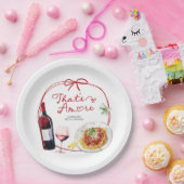 Rode Coquette Strik Dat Is Liefde Papieren Bordje (Feest)