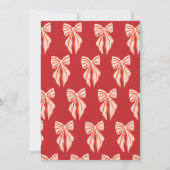 Rode Coquette Strik Kerst Foto Kaart (Achterkant)