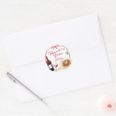 Rode Coquette Strikje That's Amore Ronde Sticker (Envelop)