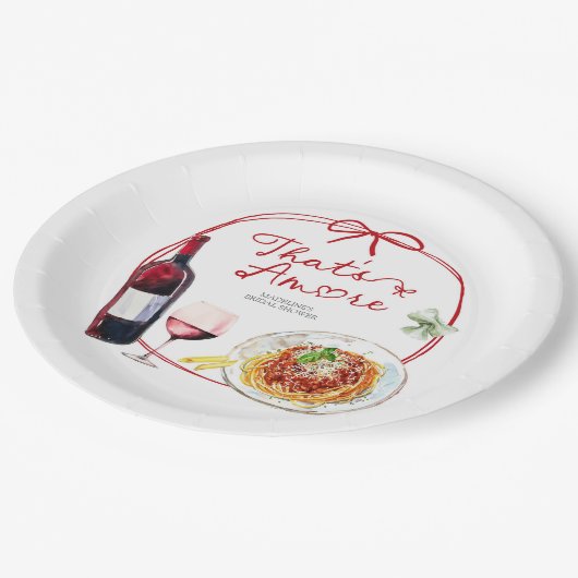 Rode Coquette Strikte Dat Is Amore Papieren Bordje (Gekanteld)