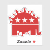 Rode Coronavirus Olifant 2020 Sticker (Vel)