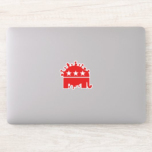 Rode Coronavirus Olifant 2020 Sticker (Computer)
