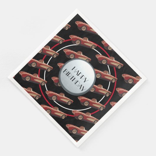 Rode Corvette Papier servet (Hoek)