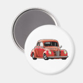 Rode Coupe Hot Rod Magneet (Voorkant / Achterkant)