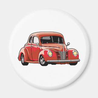 Rode Coupe Hot Rod Magneet