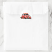 Rode Coupe Hot Rod Ronde Sticker (Tas)