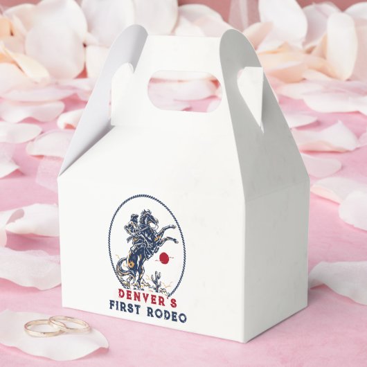  rode cowboy eerste rodeo verjaardag bedankdoosjes (Huwelijk)