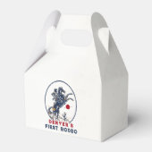  rode cowboy eerste rodeo verjaardag bedankdoosjes (Voorkant Zijde)
