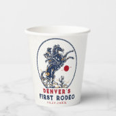  rode cowboy eerste rodeo verjaardag papieren bekers (Voorkant)