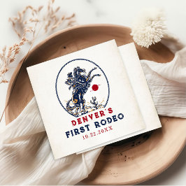  rode cowboy eerste rodeo verjaardagsfeestje servet