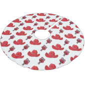 Rode cowboy-Petten en snoeprietjes Kerstboom Rok (Gekanteld)