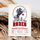  rode cowboy rodeo 2e verjaardag kaart