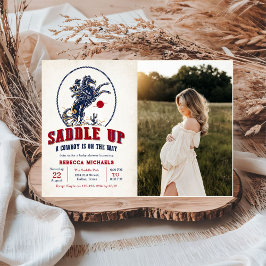  Rode Cowboy Rodeo Baby shower Foto Kaart
