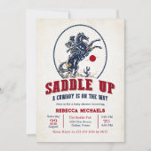  rode cowboy rodeo Baby shower Kaart (Voorkant)