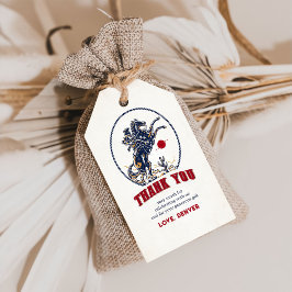  Rode Cowboy Rodeo Verjaardag Bedankt Gift Cadeaulabel