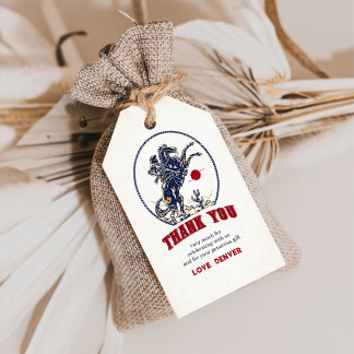  Rode Cowboy Rodeo Verjaardag Bedankt Gift Cadeaulabel