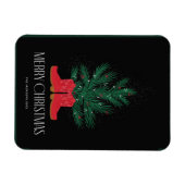 Rode cowboylaarzen en sparren vrolijke kerst magneet (Horizontaal)