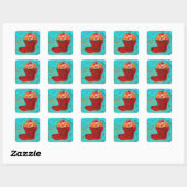 Rode cowboylaarzen Stickers turquoise achtergrond (Vel)
