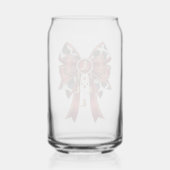rode cowgirl met strik blikvorm glas (Achterkant)