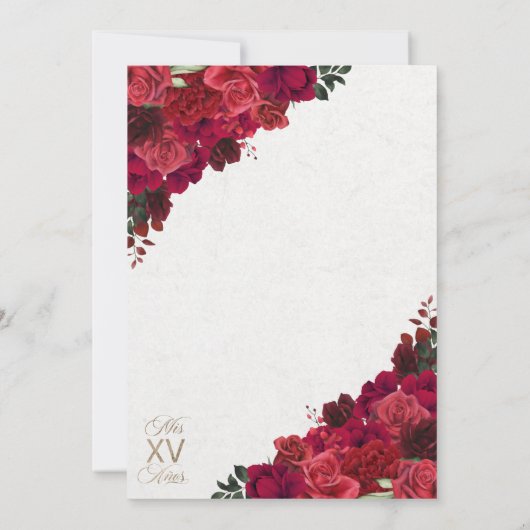 Rode Cowgirl Ranchero Western Quinceanera Kaart (Achterkant)