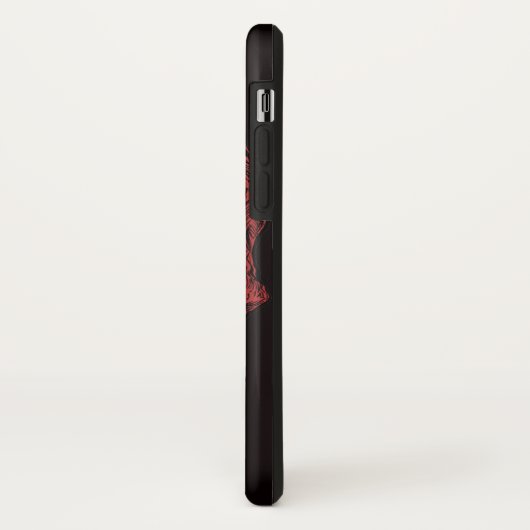 Rode Crackhead Schedel Case-Mate iPhone Case (Achterkant/links)
