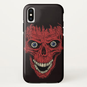 Rode Crackhead Schedel Case-Mate iPhone Case