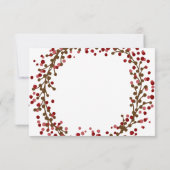 Rode Cranberry Krans Dank u Kaart (Achterkant)