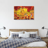 Rode Crayola Jasper Canvas Afdruk (Insitu (Slaapkamer))