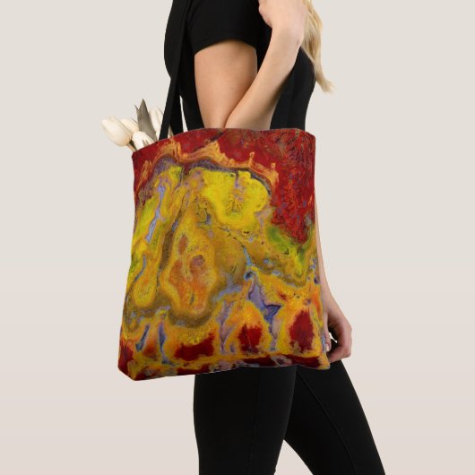 Rode Crayola Jaspis Tote Bag (Dichtbij)