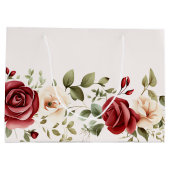 Rode Cream Rozen Gouden Bruiloft Groot Cadeauzakje (Achterkant)