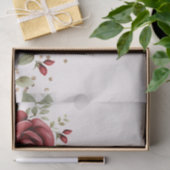 Rode Cream Rozen Gouden Bruiloft Tissuepapier (Geschenk)