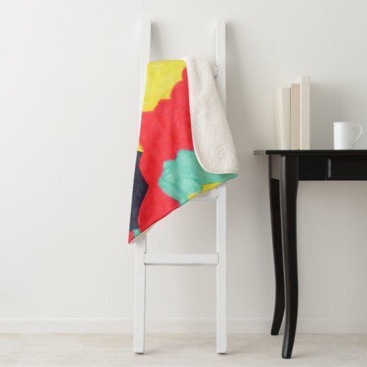 Rode creaties sherpa deken (In situ)