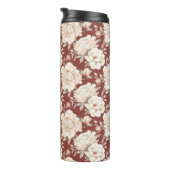 Rode Crème Bloemen Thermosbeker (Geroteerd rechts)