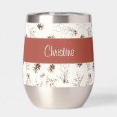 Rode Crème Boho Watercolor Woudland Aangepaste Naa (Achterkant)