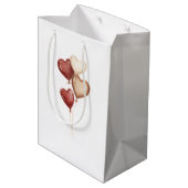 Rode Crème Hart Ballonnen Liefde Medium Cadeauzakje (Achterkant Gekanteld)