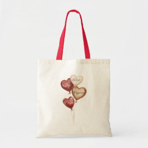 Rode Crème Hart Ballonnen Liefde Vreugde Tote Bag