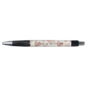 Rode Crème Harten Liefde Pen (Voorkant)