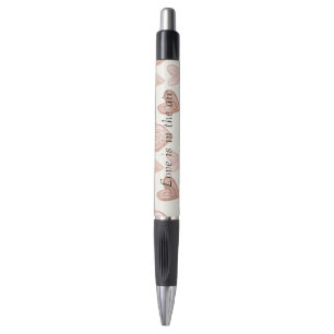 Rode Crème Harten Liefde Pen
