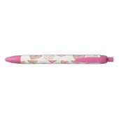 Rode Crème Harten Liefde Zwarte Inkt Pen (Achterkant)