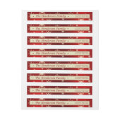 Rode & Crème Kerst Sneeuwvlokken Custom (Vel)