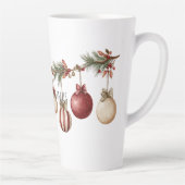 Rode Crème Kerstversiering Latte Mok (Rechts)
