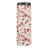 Rode Crème Luipaard Dierenprint Thermosbeker (Achterkant)